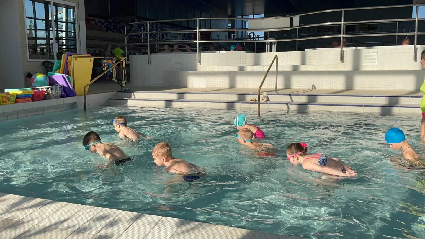 Rock Stars first swimming lesson